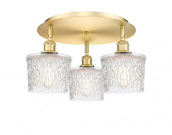 Niagara - 3 Light - 18 inch - Satin Gold - Semi-Flush Mount (3442|516-3C-SG-G402)