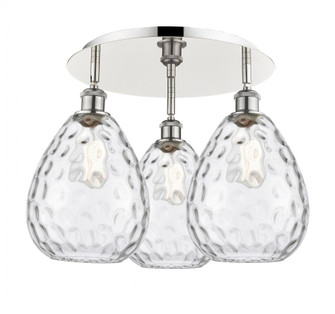 Waverly - 3 Light - 20 inch - Polished Nickel - Semi-Flush Mount (3442|516-3C-PN-G372)
