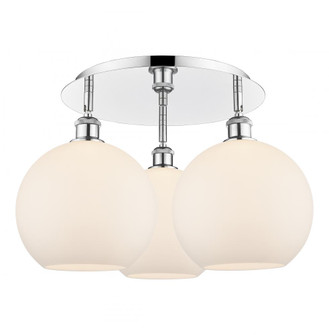 Athens - 3 Light - 22 inch - Polished Chrome - Semi-Flush Mount (3442|516-3C-PC-G121-10)