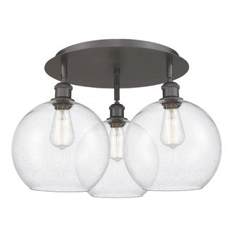 Athens - 3 Light - 22 inch - Oil Rubbed Bronze - Semi-Flush Mount (3442|516-3C-OB-G124-10)