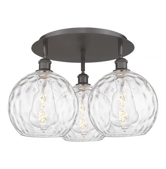 Athens Water Glass - 3 Light - 22 inch - Oil Rubbed Bronze - Semi-Flush Mount (3442|516-3C-OB-G1215-10)