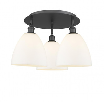 Bristol - 3 Light - 21 inch - Matte Black - Semi-Flush Mount (3442|516-3C-BK-GBD-91)