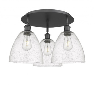 Bristol - 3 Light - 21 inch - Matte Black - Semi-Flush Mount (3442|516-3C-BK-GBD-94)