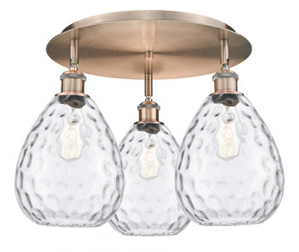 Waverly - 3 Light - 20 inch - Antique Copper - Semi-Flush Mount (3442|516-3C-AC-G372)