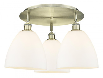 Bristol - 3 Light - 21 inch - Antique Brass - Flush Mount (3442|516-3C-AB-GBD-91)