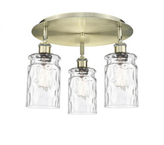 Candor - 3 Light - 17 inch - Antique Brass - Semi-Flush Mount (3442|516-3C-AB-G352)