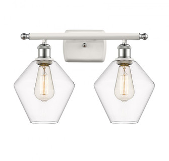 Cindyrella - 2 Light - 18 inch - White Polished Chrome - Bath Vanity Light (3442|516-2W-WPC-G652-8)