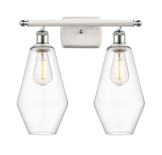 Cindyrella - 2 Light - 17 inch - White Polished Chrome - Bath Vanity Light (3442|516-2W-WPC-G652-7)