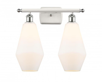 Cindyrella - 2 Light - 17 inch - White Polished Chrome - Bath Vanity Light (3442|516-2W-WPC-G651-7)