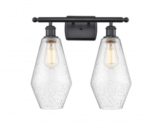 Cindyrella - 2 Light - 17 inch - Matte Black - Bath Vanity Light (3442|516-2W-BK-G654-7)
