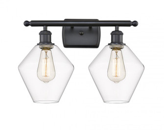 Cindyrella - 2 Light - 18 inch - Matte Black - Bath Vanity Light (3442|516-2W-BK-G652-8)