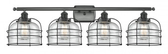 Bell Cage - 4 Light - 36 inch - Matte Black - Bath Vanity Light (3442|916-4W-BK-G74-CE)