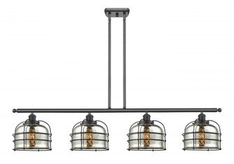 Bell Cage - 4 Light - 48 inch - Matte Black - Stem Hung - Island Light (3442|916-4I-BK-G78-CE)