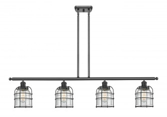 Bell Cage - 4 Light - 48 inch - Matte Black - Stem Hung - Island Light (3442|916-4I-BK-G54-CE-LED)
