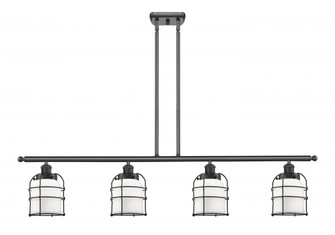 Bell Cage - 4 Light - 48 inch - Matte Black - Stem Hung - Island Light (3442|916-4I-BK-G51-CE)