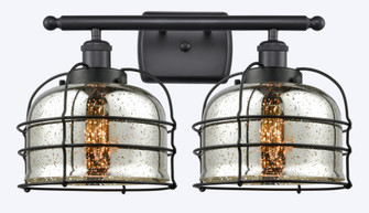 Bell Cage - 2 Light - 16 inch - Matte Black - Bath Vanity Light (3442|916-2W-BK-G78-CE-LED)