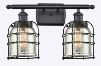 Bell Cage - 2 Light - 16 inch - Matte Black - Bath Vanity Light (3442|916-2W-BK-G58-CE)