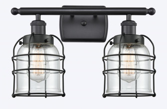 Bell Cage - 2 Light - 16 inch - Matte Black - Bath Vanity Light (3442|916-2W-BK-G52-CE-LED)