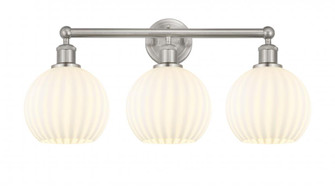 White Venetian - 3 Light - 26 inch - Satin Nickel - Bath Vanity Light (3442|616-3W-SN-G1217-8WV)