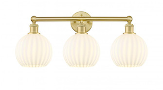 White Venetian - 3 Light - 26 inch - Satin Gold - Bath Vanity Light (3442|616-3W-SG-G1217-8WV)