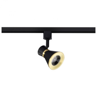 12 Watt LED Cinch Track Head; 3000K; Matte Black and Brushed Brass Finish (81|TH633)