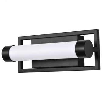 Canal LED Small Vanity; Matte Black Finish; White Acrylic Lens (81|62/666)