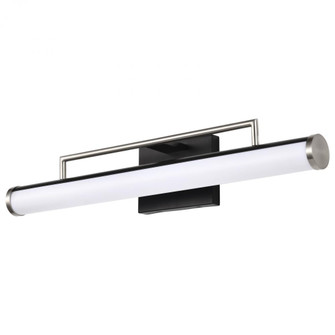 Solano LED Medium Vanity; Black and Brushed Nickel Finish; White Acrylic Lens (81|62/658)
