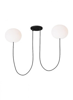 Helium Small 2 Light Chandelier (7355|PBCH35827OPB)