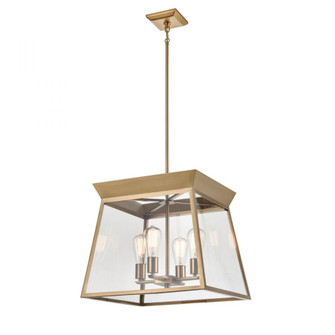 Lucian 4 Light Chandelier 18'' Diameter Brushed Brass (12|AC11852BB)