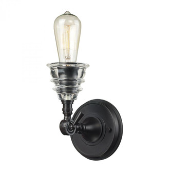 Insulator Glass 1 Light Wall Sconce In Oiled Bro (91|66810-1)