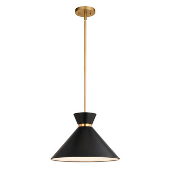 Racine 15-in 1 Light Pendant Matte Black and Natural Brass (51|P0398)