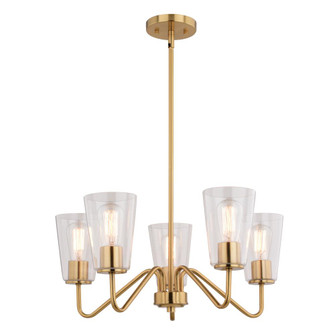 Beverly 23-in 5 Light Chandelier Muted Brass (51|H0286)