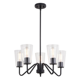 Beverly 23-in 5 Light Chandelier Matte Black (51|H0284)