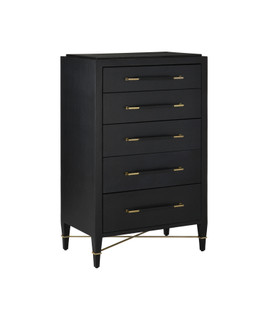 Verona Black Five-Drawer Chest (92|3000-0248)