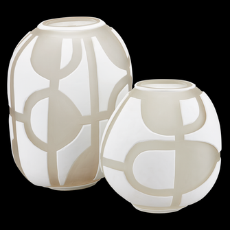 Art Decortif White Vase Set Of 2 (92|1200-0814)