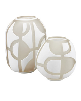 Art Decortif White Vase Set of 2 (92|1200-0814)