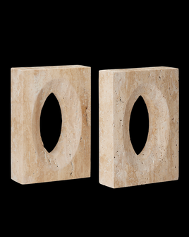 Demi Travertine Bookends Set of 2 (92|1200-0774)