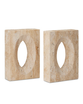 Demi Travertine Bookends Set of 2 (92|1200-0774)