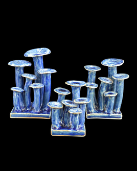 Wild Blue Mushrooms Set of 3 (92|1200-0745)