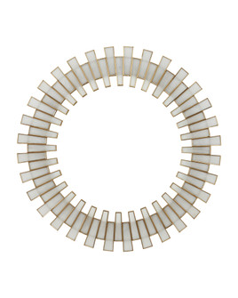 Glasdele White Round Mirror (92|1000-0145)