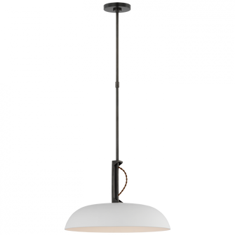Cyrus 19'' Pendant (279|AL 5040BZ/WHT-WG)