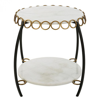 Chainlink White Marble Side Table (85|22974)