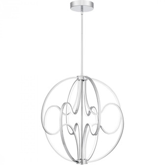 Clairon Integrated LED Polished Chrome Pendant Light (26|PCCLR2824C)