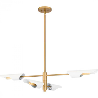 Leoni 4-Light Brushed Weathered Brass Island Light (26|LOI444BWS)