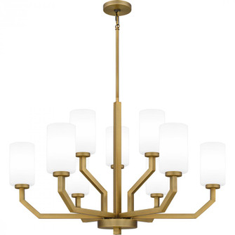 Cavalier 9-Light Aged Brass Chandelier (26|CVR5034AB)