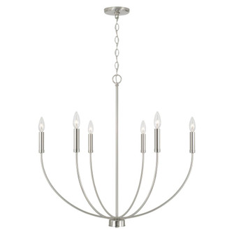 6-Light Chandelier in Brushed Nickel (42|452161BN)