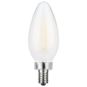 8 Watt C11 LED Filament; Frosted Finish; Candelabra Base; 3000K; 90 CRI; 800 Lumens; 120 Volt (27|S11346)