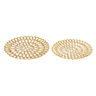Regina Tray - Set of 2 Gold (2 pack) (91|S0807-12078/S2)