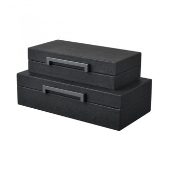 Grackle Box - Set of 2 Black (91|S0057-11216/S2)