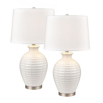 Junia 28'' High 1-Light Table Lamp - Set of 2 White (91|S0019-9472/S2)